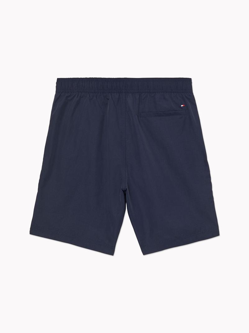 Férfi Tommy Hilfiger Essential flag swim trunk Úszóruhák Sötétkék | HU 879KOR